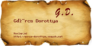 Görcs Dorottya névjegykártya