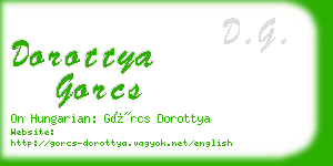 dorottya gorcs business card